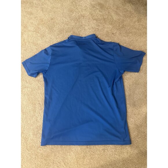 Travis Mathew Polo Shirt Men Size 2XL Blue Golf Club Rugby Pullover Striped - Picture 6 of 6